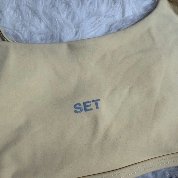 SET Active Butter Yellow Matching Set Airluxe Base Bra Shorts M / L SOLD OUT new - Picture 5 of 16